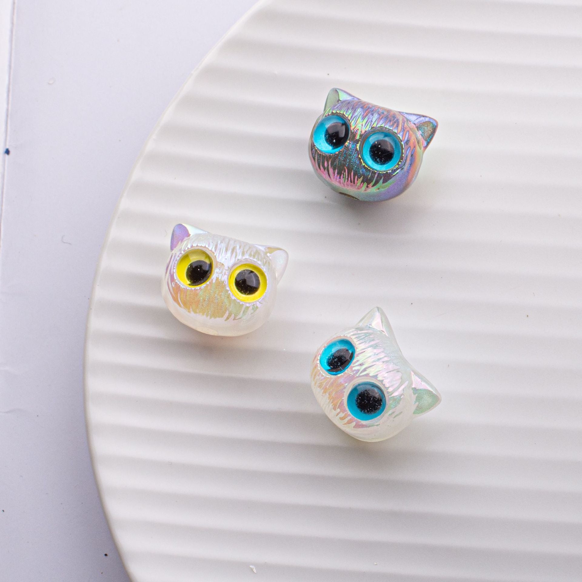Wholesale 10PCS Vertical Hole Small House Acrylic Straight Hole Loose Beads